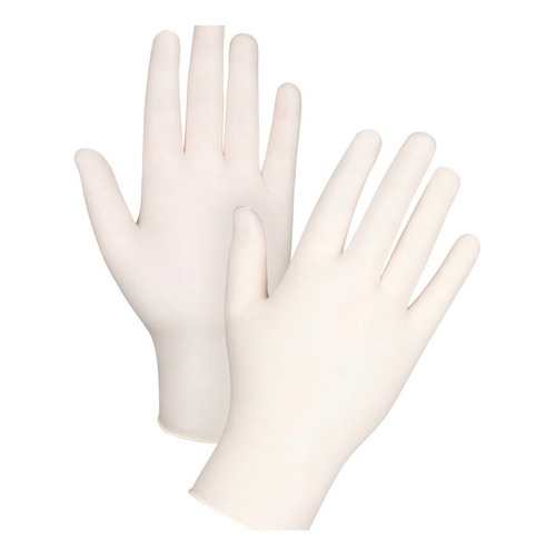 Guantes descartables antideslizantes Bremen Examinación color blanco talle L de látex con polvo x 100 unidades