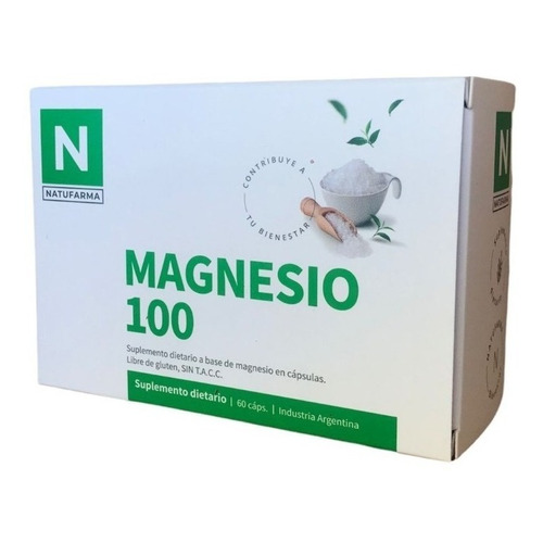 Natufarma Magnesio 100 Calambres Energía 60 Comprimidos Sabor No