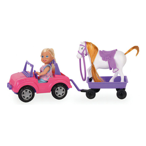 Muñeca Abby Con Su Poni Y Vehiculo Girls Pop Color Rosa