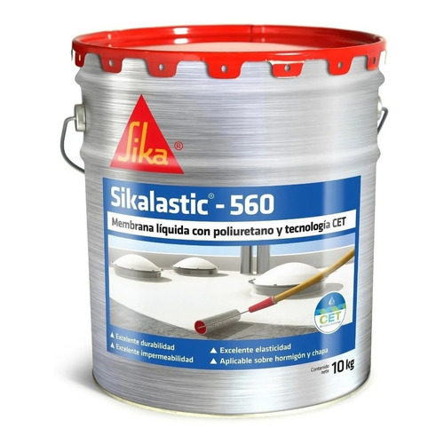 Membrana Liquida Sikalastic 560 Impermeabilizante 10kg Sika Color Blanco