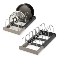 Organizador Alacena Cocina Sartén Ollas Mesada Tablas Metal Color Negro