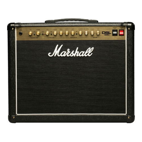 Amplificador Marshall DSL DSL40C Valvular para guitarra de 40W color negro 220V