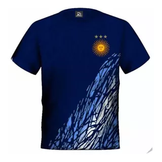 Camiseta Argentina 3 Estrellas Azul