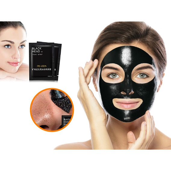 12 Mascarilla Pilaten Facial Negra Sachet