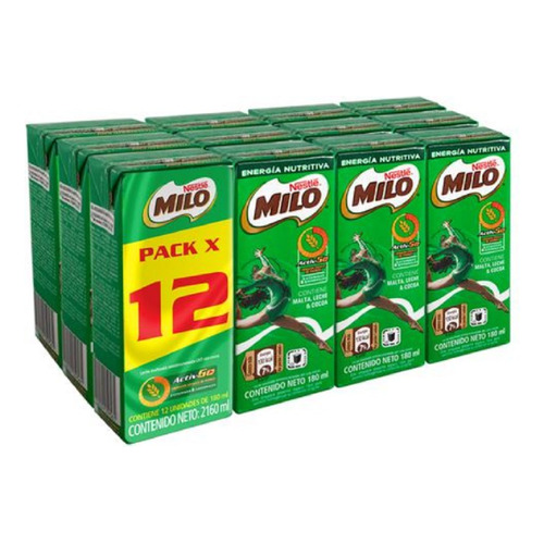 Milo Leche Achocolatada X12und - mL