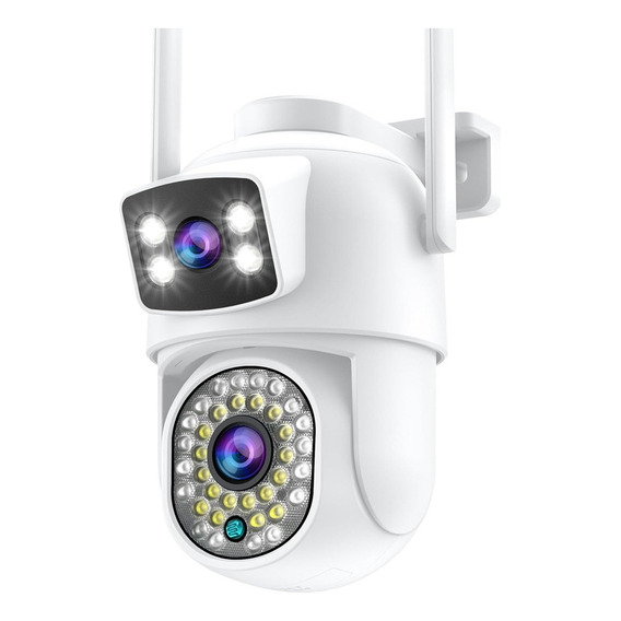 Cámara De Seguridad Anberx Wifi 8mp Con Doble Lente 40 Led