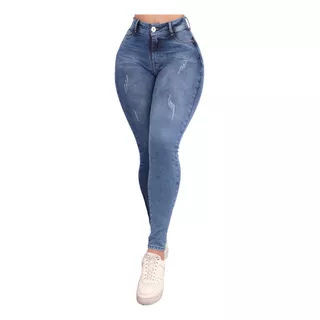 Jeans Pantalones Colombianos Dama Mujer Mezclilla Premium