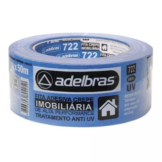 Kit 10 Fitas Crepe Azul 722 48mmx50m - Adelbras - Uv - Anti