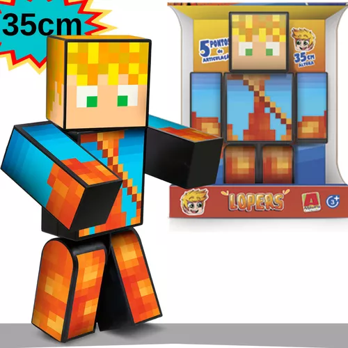 Boneco Lopers r Streamers Minecraft 35 Cm