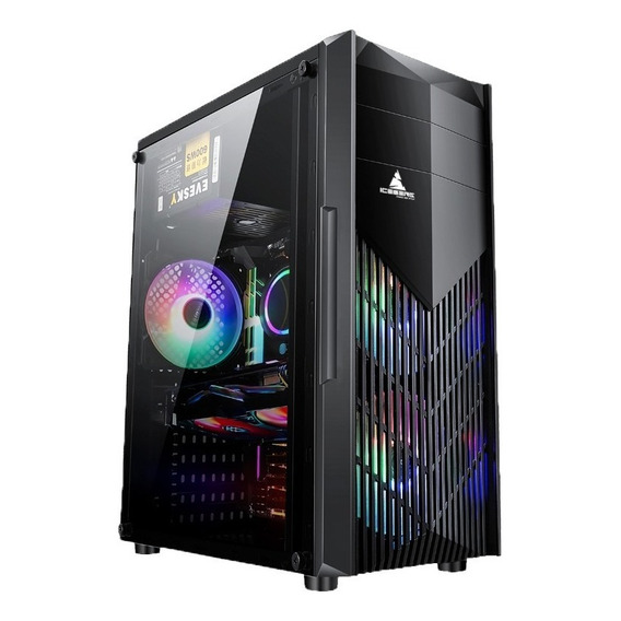 Chasis Caja Atx Gamer Iceberg Gear V6 Plus + 3 Ventiladores