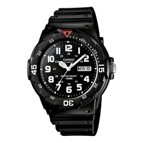 Reloj Casio De Hombre Mrw-200h Deportivo Sumergible 100m Color de la correa Negro Color del fondo Negro