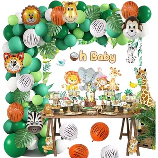 Globo Kit Fiesta Decoración Salvaje Jungla Safari Animales