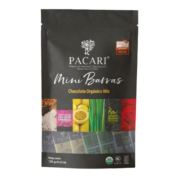 Pacari  12 Mini Barras De Chocolate Orgánico Variedades