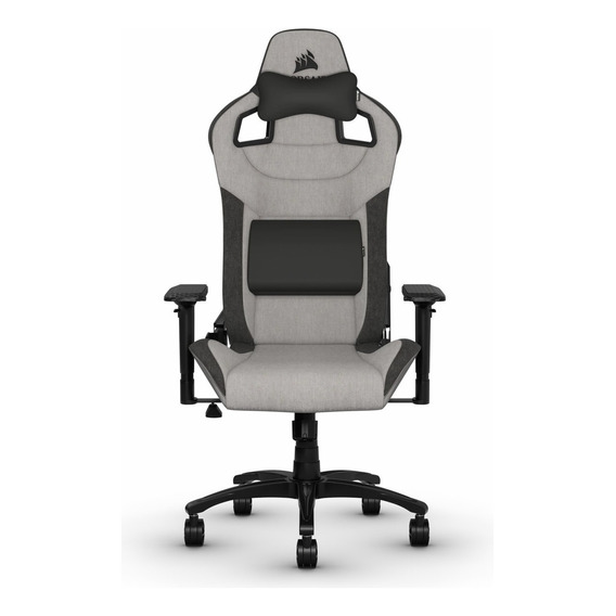 Silla de escritorio Corsair T3 Rush gamer ergonómica  gris y charcoal con tapizado de tela