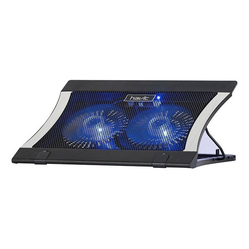 Bandeja Cooler Havit F2051 Para Notebook 14 A 17'' Color Negro Color del LED Azul