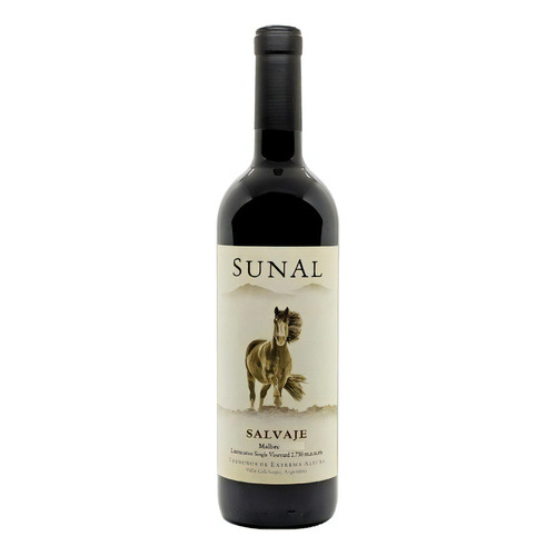 Agustín Lanús Wines Sunal Pucará Salvaje Vino Sunal Pucará Salvaje Malbec 750ml. - Envíos - 2019 - Tinto - Malbec - 750 mL - Botella - Unidad - 1