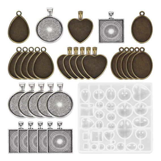 Silicone Mold Earrings Necklace Earring Pendant 31pcs
