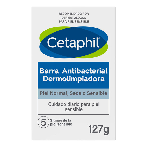 Barra Antibacterial Dermolimpiadora Cetaphil Contenido 127g