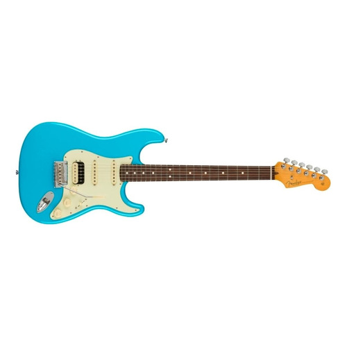 Guitarra eléctrica Fender American Professional II Stratocaster HSS de aliso miami blue brillante con diapasón de palo de rosa