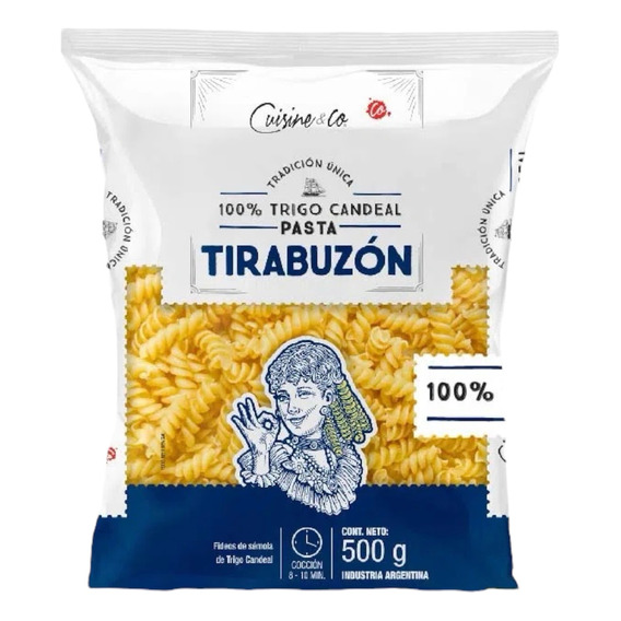 Oferta! Fideos Tirabuzon Cuisine Co 500g Pasta Trigo Candeal