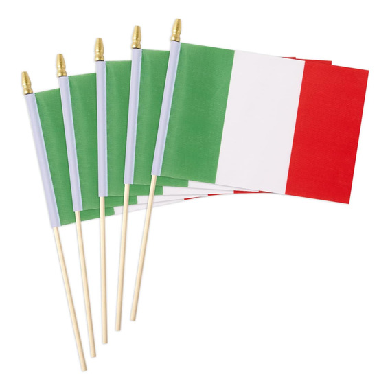 Zxxvzg Paquete De 25 Banderas Pequeñas De Italia, Bandera It