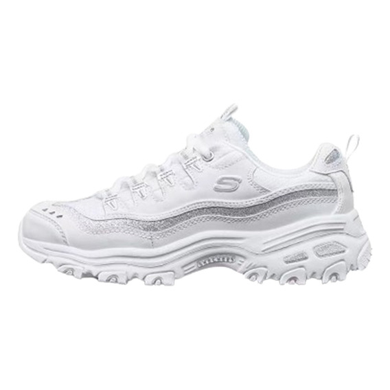 Skechers Tenis Blanco Transpirable Con Amortiguador