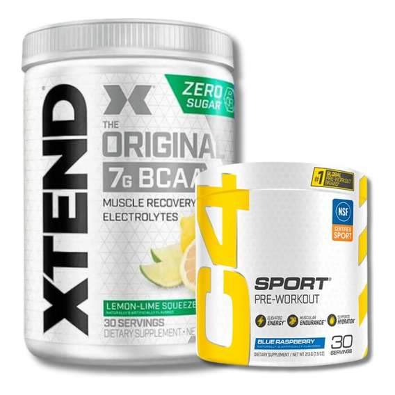 Pre Entreno C4 Sport 30 Serv  + Bcaa Xtend 30 Serv