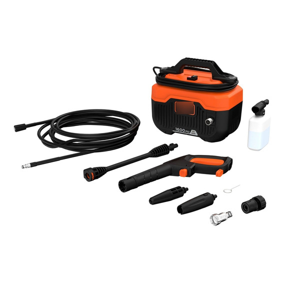 Hidrolavadora eléctrica Black+Decker BEPW1600H naranja/negro de 1300W con 1600bar de presión máxima 120V - 60Hz