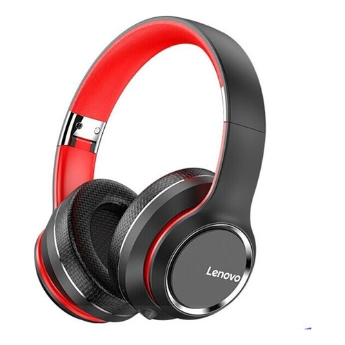 Auriculares inalámbricos Lenovo HD 200 HD200 negro y rojo