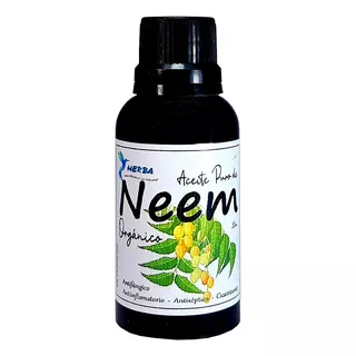Aceite Herba De Neem 30cc Orgánico En Vidro C/ Gotero