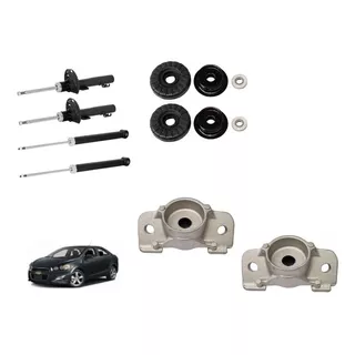 Kit De 4 Amortiguadores Y 4 Bases Chevrolet Sonic Año 2016 