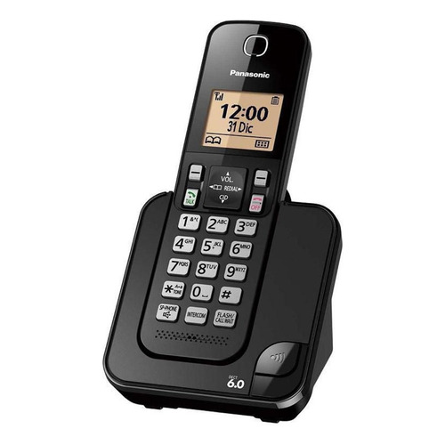 Teléfono Panasonic Central KX-TGC352 inalámbrico 220V - color negro