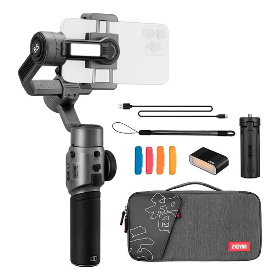 Estabilizador Celular Gimbal Zhiyun Smooth 5s Combo Tripode! Color Negro