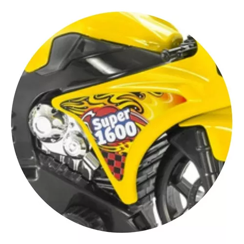 Moto 1600 C/ Rodas Fricção Bonita Coleção Corrida Infantil