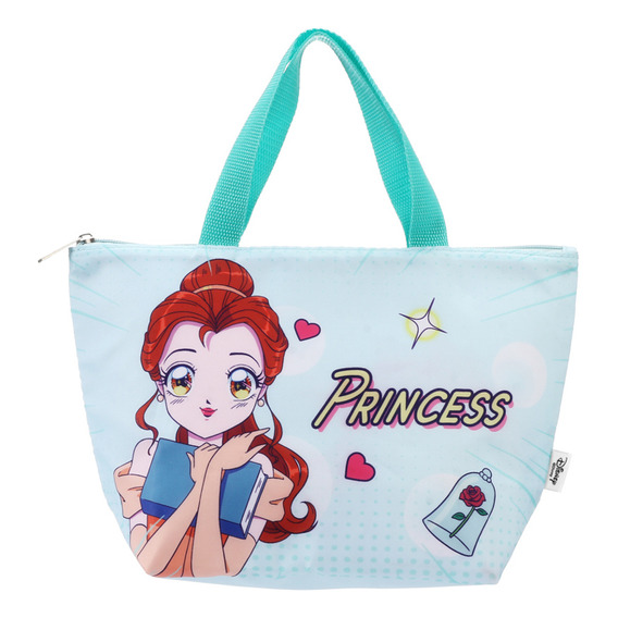Miniso Lonchera Disney Bella Princesas Manga Textil 32x12x21