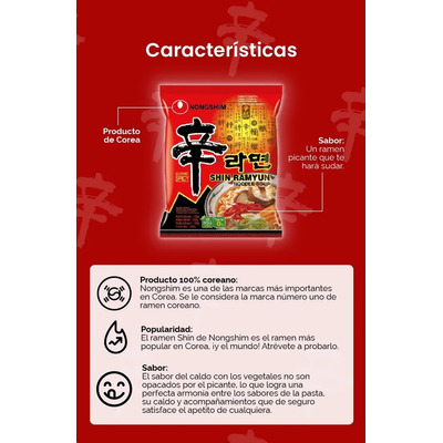 Ramen Fideo Coreano Shin Ramyun