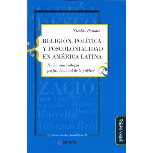 Religión, Política Y Poscolonialidad En América Latina - Nic