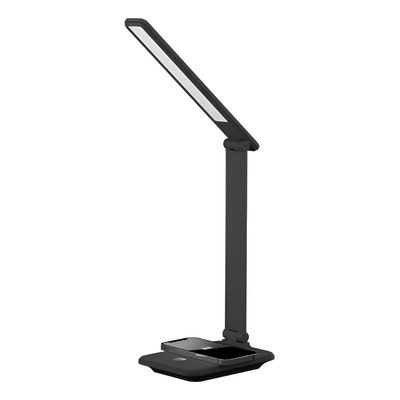 Lampara Velador Venus Negro Led Dimerizable Carga Celular Mc Negro