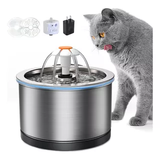 Fuente De Agua Para Gatos Acero Inoxidable Envio Incluido