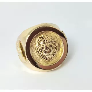 Anel Face De Leão 15g  Em Ouro 18k (750) 