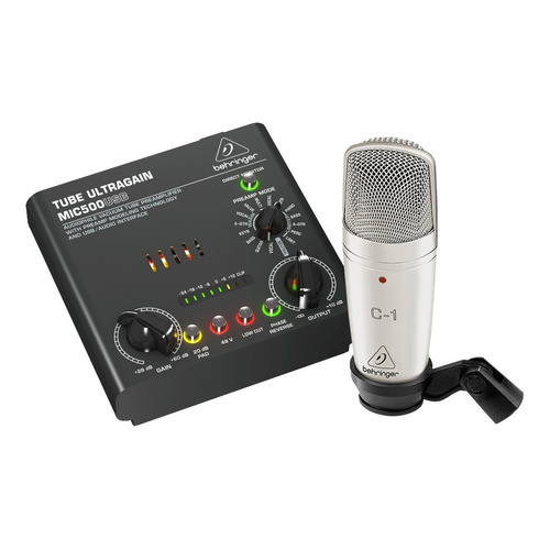 Behringer Voice Studio Estudio Vocal Kit De Grabacion Usb C1 Color Negro/gris