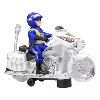 Brinquedo Infantil Super Polícia Moto Veloz Com Luzes E Som