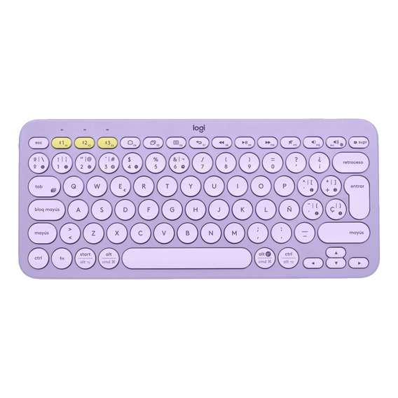 Logitech K380, Teclado Bluetooth Multi-dispositivo - Lavanda Color del teclado Lavender Lemonade Idioma Español