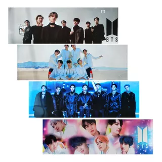 Bts Set A De 4 Posters Largos Plastificados Jin Suga Rm 82cm