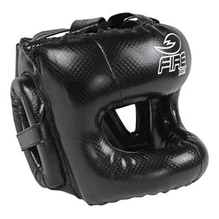 Careta Box Barra Fire Sports® Pvc Protector Cabeza Negro