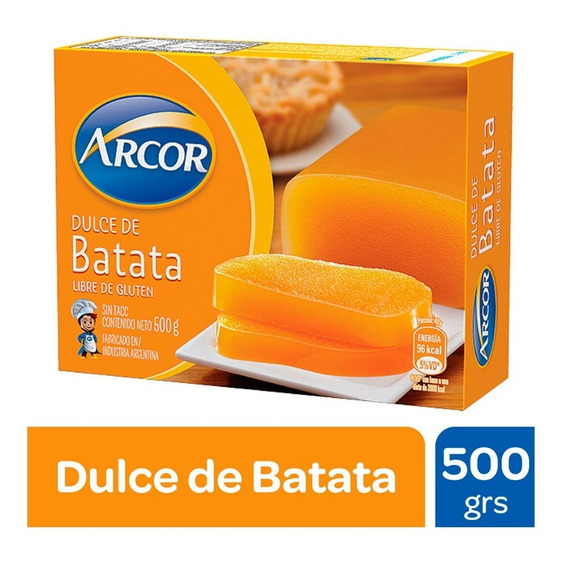 Arcor dulce de batata en caja 500gr sin tacc