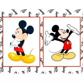 Calcomanías Mickey Mouse Disney 20 Stickers Media Carta 