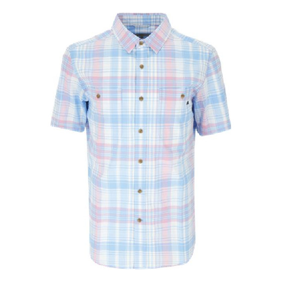 Camisa Con Manga Corta Tahoe Melange De Hombre Azul