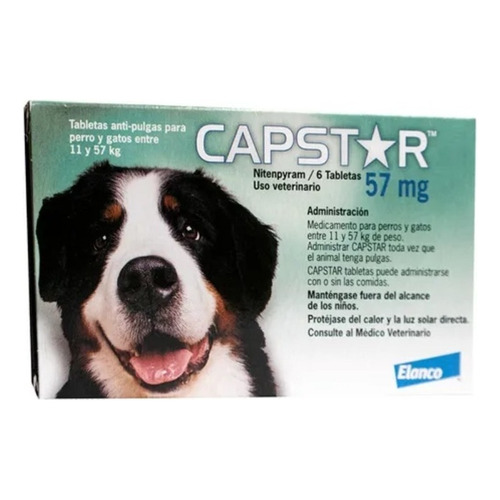 Capstar Antipulgas Masticable Sobre Por 6 Tableta 57mg