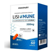 Lisimune Cloridrato De Lisina + Vitamina C Zinco 500mg 60cps